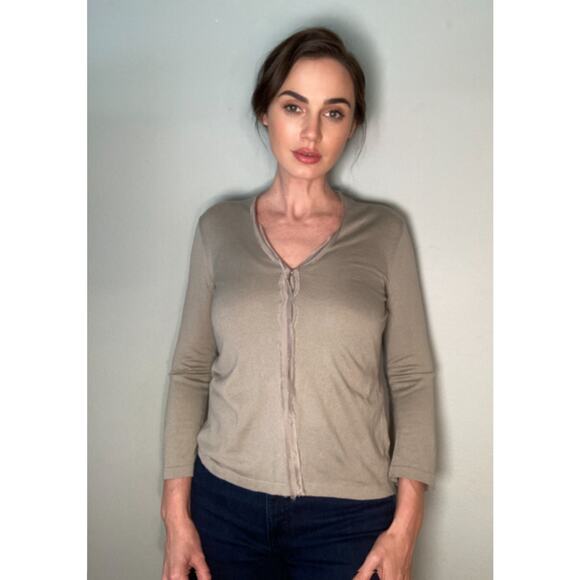 Alberta Ferretti Cashmere & Silk Cardigan Sweater Luxurious & Lovely ~ Sz M - Picture 2 of 10